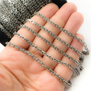 Oxidized Sterling Silver Thick Box Chain